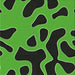 Sideview of Machine Washable Transitional Neon Green Rug, wshpat3178