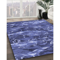 Patterned Sky Blue Rug, pat3179blu