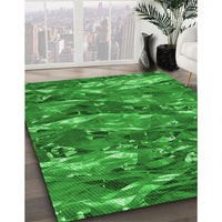 Patterned Green Rug, pat3179grn