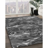 Patterned Gunmetal Gray Rug, pat3179gry