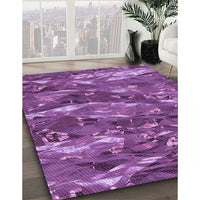 Patterned Dark Magenta Purple Rug, pat3179pur