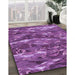 Patterned Dark Magenta Purple Rug in Family Room, pat3179pur