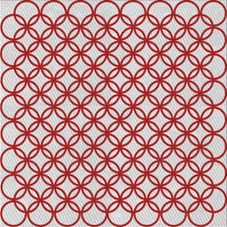 Square Patterned Platinum Gray Novelty Rug, pat317