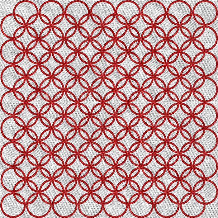 Square Patterned Platinum Gray Novelty Rug, pat317