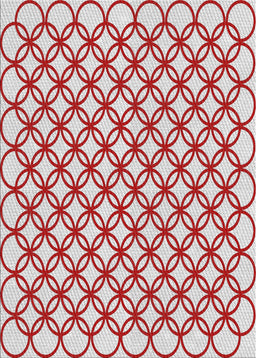 Patterned Platinum Gray Novelty Rug, pat317