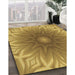 Machine Washable Transitional Yellow Rug in a Family Room, wshpat318brn
