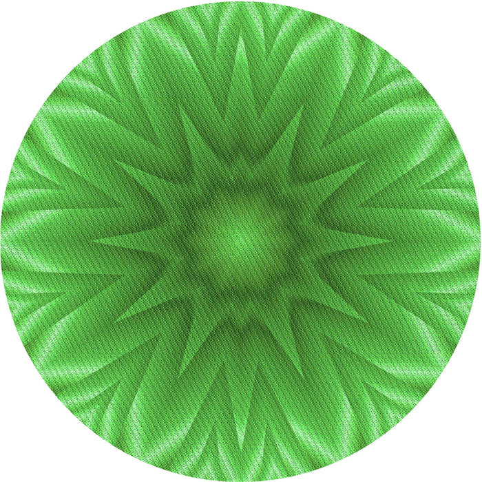 Square Patterned Neon Green Rug, pat318grn