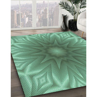 Patterned Green Rug, pat318lblu