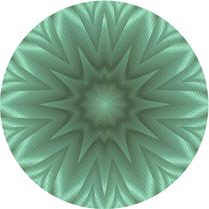 Square Patterned Green Rug, pat318lblu