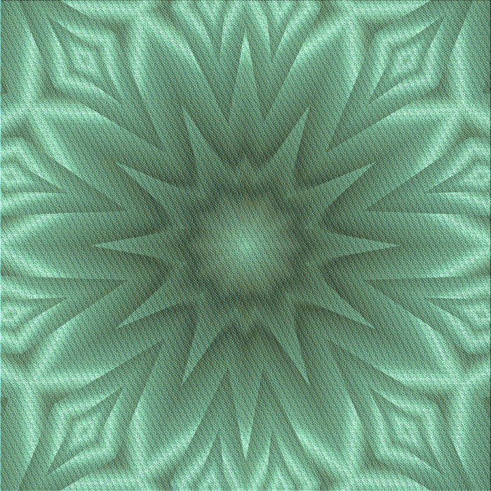 Round Patterned Green Rug, pat318lblu