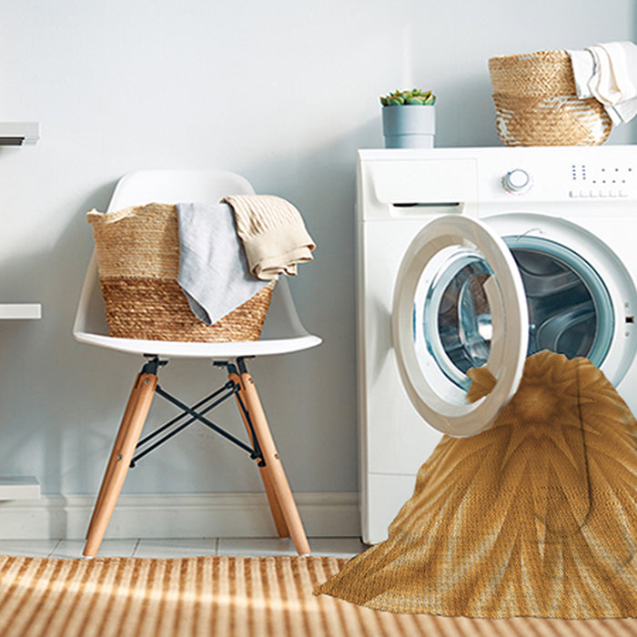 Machine Washable Transitional Dark Orange Rug in a Washing Machine, wshpat318org