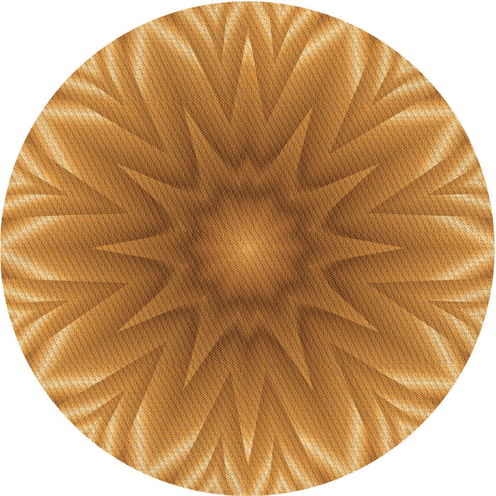 Square Patterned Dark Orange Rug, pat318org