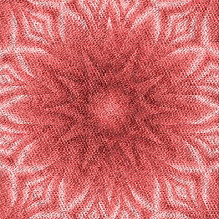 Round Patterned Red Rug, pat318rd