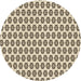 Square Patterned Vanilla Gold Rug, pat3180brn