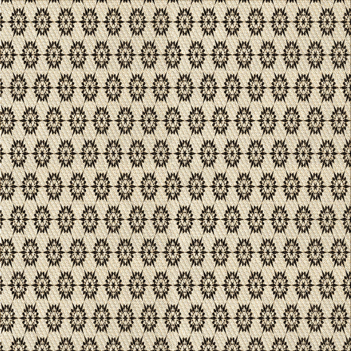 Round Patterned Vanilla Gold Rug, pat3180brn