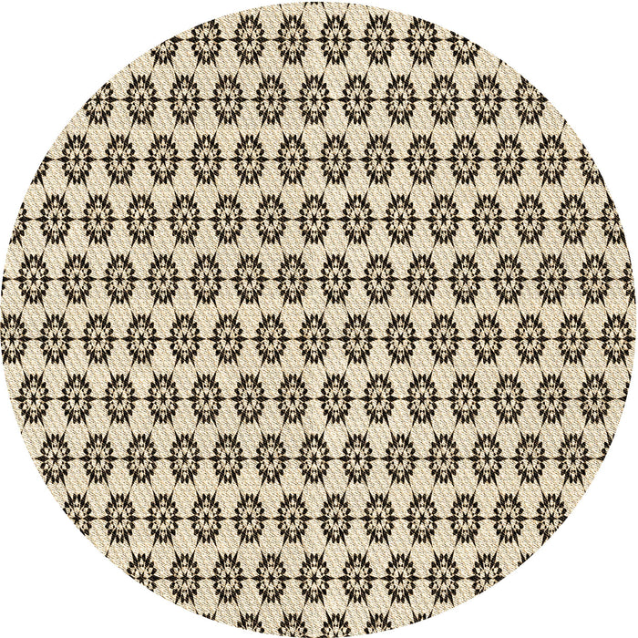 Square Machine Washable Transitional Vanilla Gold Rug in a Living Room, wshpat3180brn