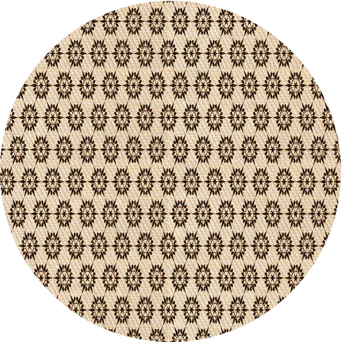 Square Patterned Golden Blonde Gold Rug, pat3180org