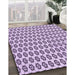 Patterned Bright Grape Purple Rug in Family Room, pat3180pur