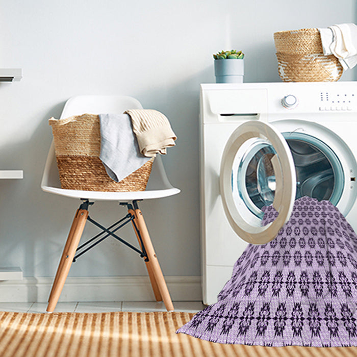 Machine Washable Transitional Bright Grape Purple Rug in a Washing Machine, wshpat3180pur