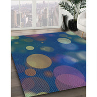 Patterned Steel Blue Rug, pat3181lblu