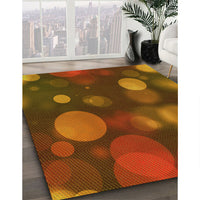 Patterned Tomato Red Rug, pat3181yw