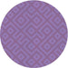 Square Machine Washable Transitional Orchid Purple Rug in a Living Room, wshpat3182blu