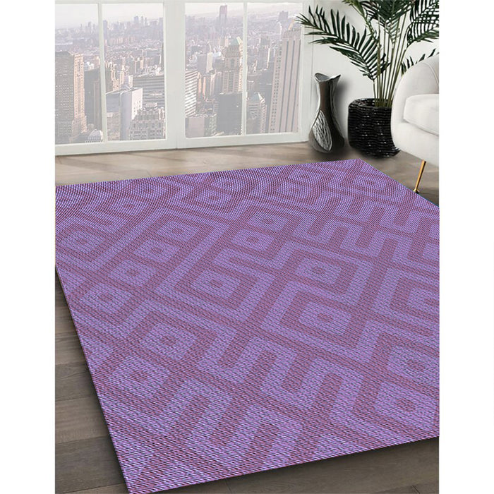 Machine Washable Transitional Orchid Purple Rug in a Family Room, wshpat3182blu