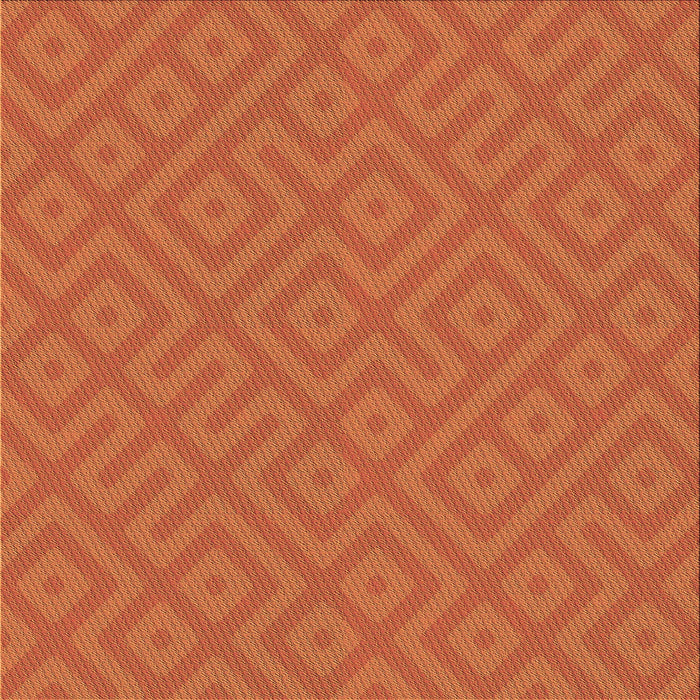 Round Patterned Neon Orange Rug, pat3182brn