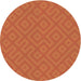 Square Patterned Neon Orange Rug, pat3182brn