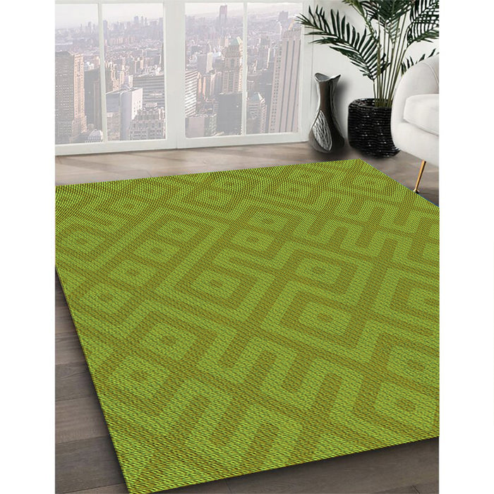 Patterned Pistachio Green Rug in Family Room, pat3182grn