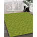 Patterned Pistachio Green Rug in Family Room, pat3182grn