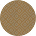 Square Patterned Peru Brown Rug, pat3182lblu