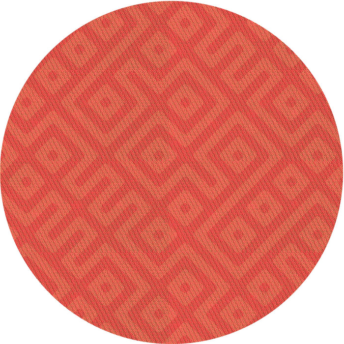 Square Patterned Orange Red Orange Rug, pat3182org