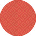 Square Patterned Orange Red Orange Rug, pat3182org