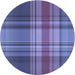 Square Machine Washable Transitional Deep Periwinkle Purple Rug in a Living Room, wshpat3183blu