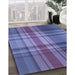 Patterned Deep Periwinkle Purple Rug in Family Room, pat3183blu