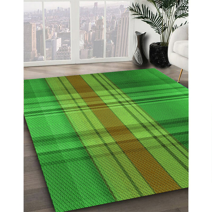 Patterned Lime Green Rug in Family Room, pat3183grn