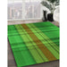Patterned Lime Green Rug in Family Room, pat3183grn