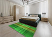 Patterned Lime Green Rug in a Bedroom, pat3183grn