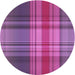 Square Patterned Medium Violet Red Pink Rug, pat3183pur