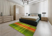 Patterned Pistachio Green Rug in a Bedroom, pat3183yw