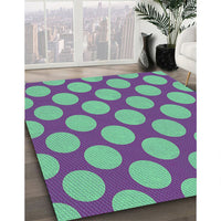 Patterned Purple Violet Purple Rug, pat3184lblu