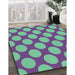 Patterned Purple Violet Purple Rug in Family Room, pat3184lblu