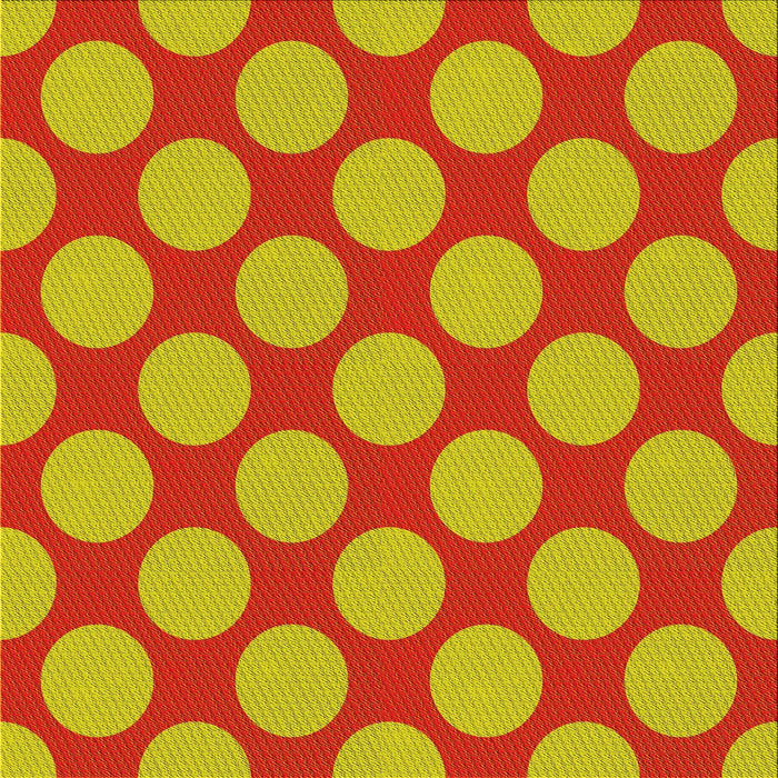 Round Patterned Neon Red Rug, pat3184yw