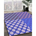 Machine Washable Transitional Amethyst Purple Rug in a Family Room, wshpat3185blu