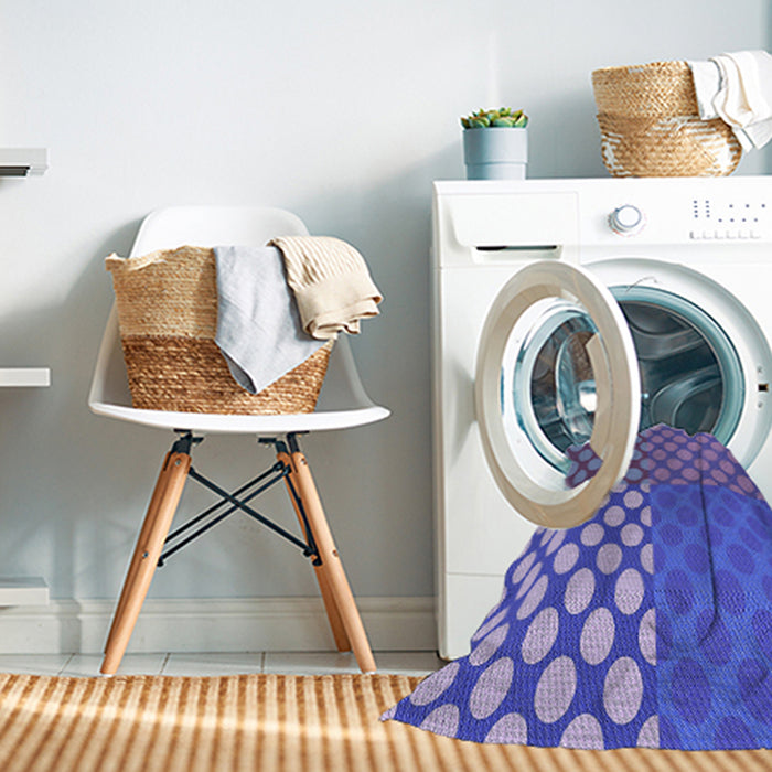 Machine Washable Transitional Amethyst Purple Rug in a Washing Machine, wshpat3185blu