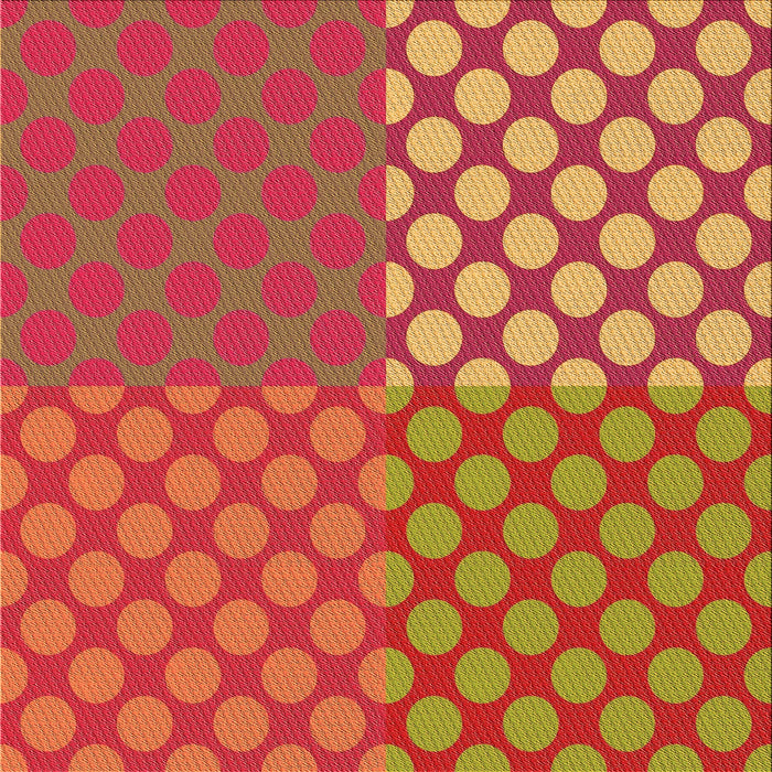 Round Patterned Orange Rug, pat3185org