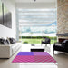 Machine Washable Transitional Neon Pink Rug in a Kitchen, wshpat3185pur