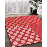 Patterned Red Rug, pat3185rd