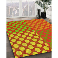 Patterned Green Rug, pat3185yw